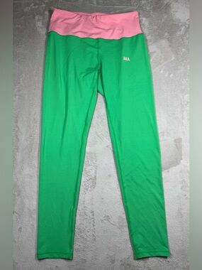 Ivy Storehouse Alpha Kappa Alpha AKA Sorority Green Pink Athletic Leggings L